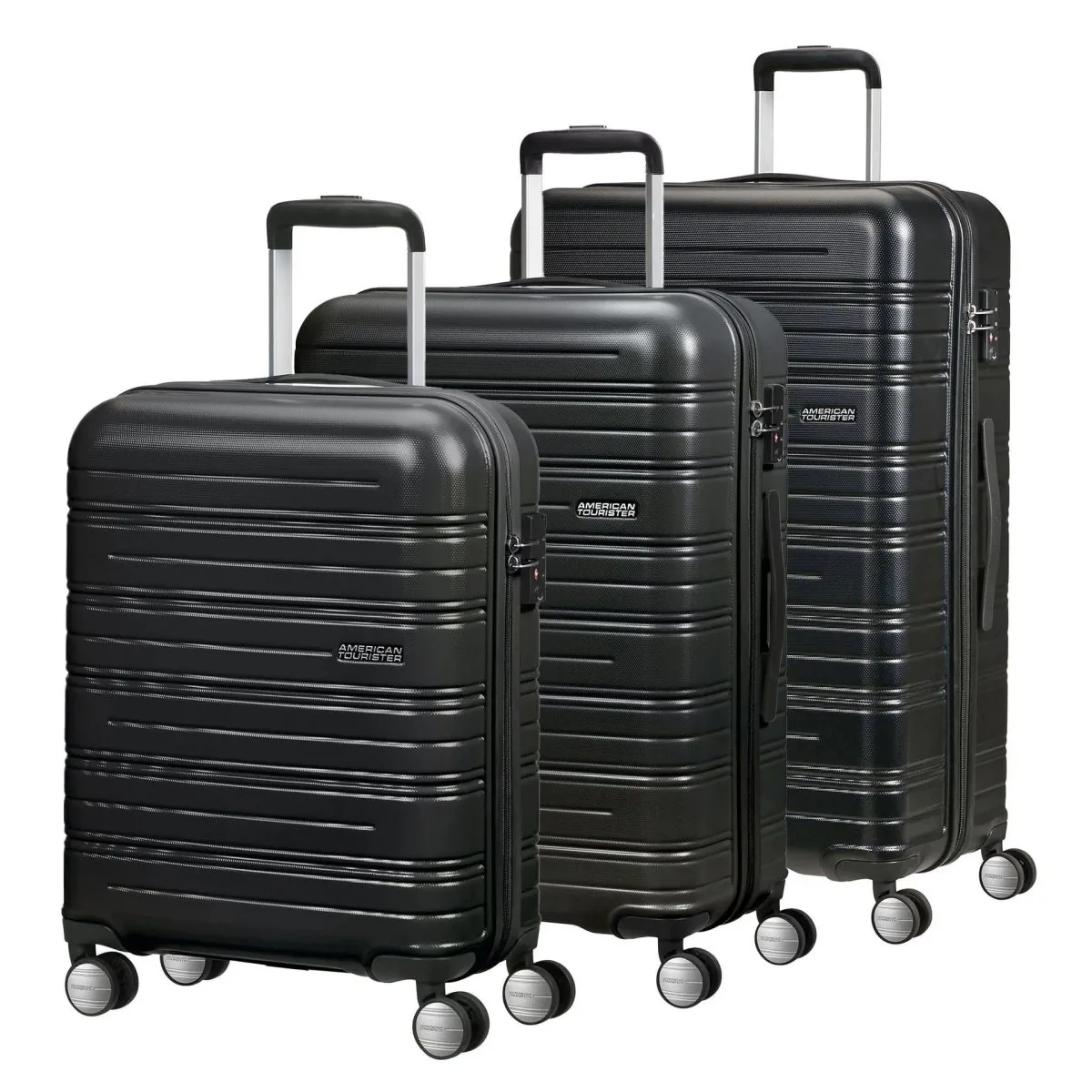 American Tourister High Turn 3er Kofferset Universe Black 3 American Tourister High Turn 3er Kofferset Universe Black