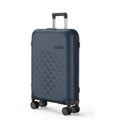 Vega360 Medium 65 Atlantic Blue -Gepäck Discounter compressed 202 RIK 26INCH Perspective Closed Aquatic Blue