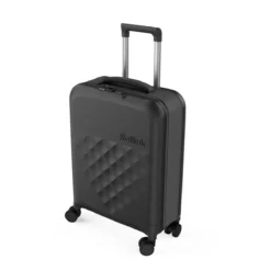 Vega360 Cabin Size Schwarz -Gepäck Discounter compressed 202 RIK Suitcase Renders 21 High perspective 0000s 0000 Black