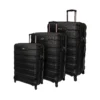 Chicago 3tlg. Kofferset Black -Gepäck Discounter compressed 3 tlg trolleyset mit 4 rollen 56 66 76 cm exp chicago