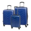 Mailand - 3er Trolleyset Blau -Gepäck Discounter compressed 56 2210429 Set