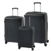 Hamburg - 3er Trolleyset Schwarz -Gepäck Discounter compressed 56 2210433 Set