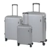 Hamburg - 3er Trolleyset Silber -Gepäck Discounter compressed 56 2210434 Set