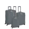 Madrid - 3er Trolleyset Grau/ Silber -Gepäck Discounter compressed 56 2210733 Set 7b928ab6671