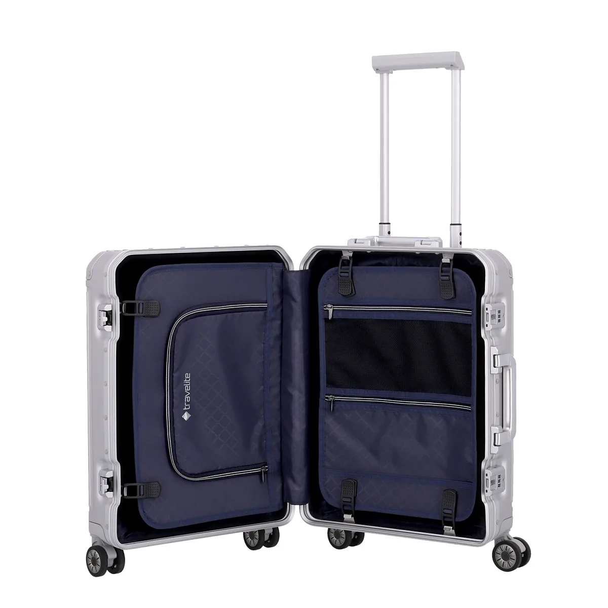 Travelite Next - 4-Rad Trolley S, Silber 4 Travelite Next - 4-Rad Trolley S, Silber – Bild 2
