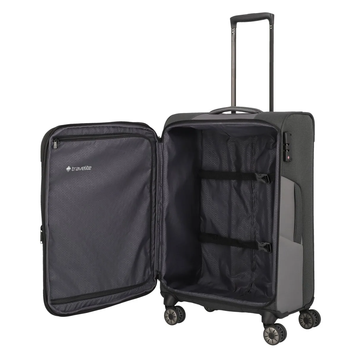 Travelite Viia - 4-Rad Trolley M, Anthrazit 4 Travelite Viia - 4-Rad Trolley M, Anthrazit – Bild 2