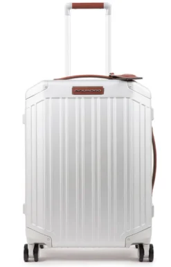 Piquadro Ultra Slim Handgepäck Grau/Leder