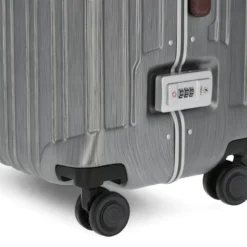 Piquadro PQ-Light - Ultra Slim Grosser Hartschalentrolley Schwarz/Leder -Gepäck Discounter compressed BV4428PQLM NCU 5 DETT4