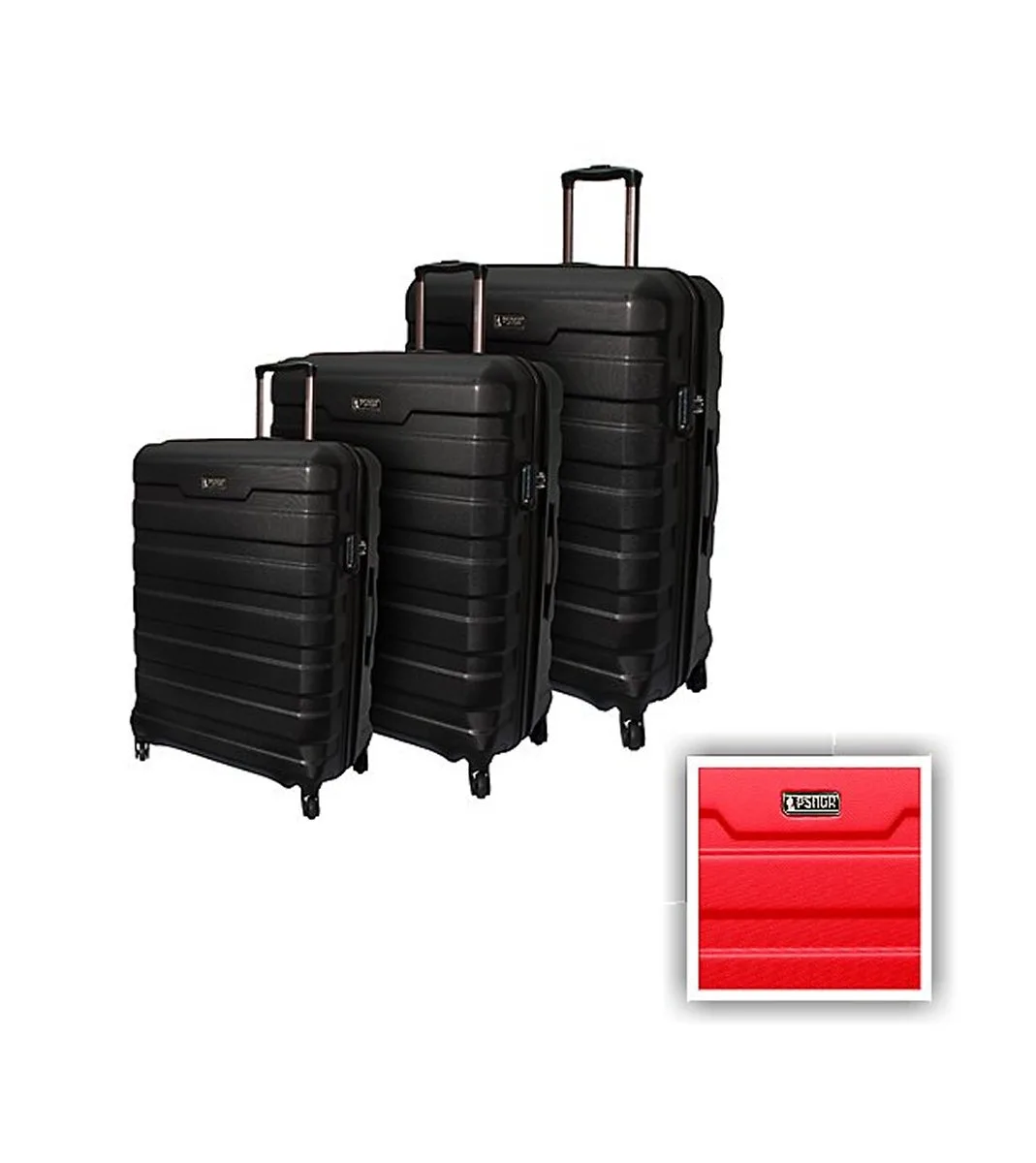 Chicago 3tlg. Kofferset Darkred 3 Chicago 3tlg. Kofferset Darkred