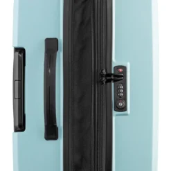 Jet - Trolley L In Hellblau -Gepäck Discounter compressed Jet blau detail Dehnfalte2