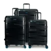 Ted Luggage - 3er Kofferset Schwarz -Gepäck Discounter compressed TED BLACK SETS 3