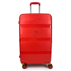 Zip2 Luggage - 3er Kofferset Rot -Gepäck Discounter compressed Zip RED Medium Front