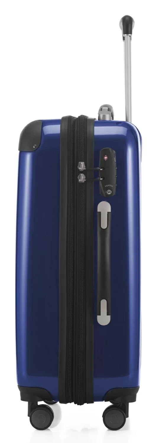Alex - Handgepäck Hartschale Glänzend Mit TSA In Dunkelblau 5 Alex - Handgepäck Hartschale Glänzend Mit TSA In Dunkelblau – Bild 3
