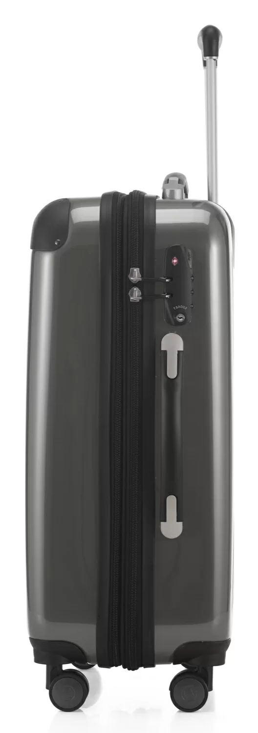 Alex - Handgepäck Hartschale Glänzend Mit TSA In Titan 5 Alex - Handgepäck Hartschale Glänzend Mit TSA In Titan – Bild 3