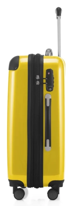 Alex - Handgepäck Hartschale Glänzend Mit TSA In Gelb -Gepäck Discounter compressed articleImages2 H K hk20 8278 y.pt01