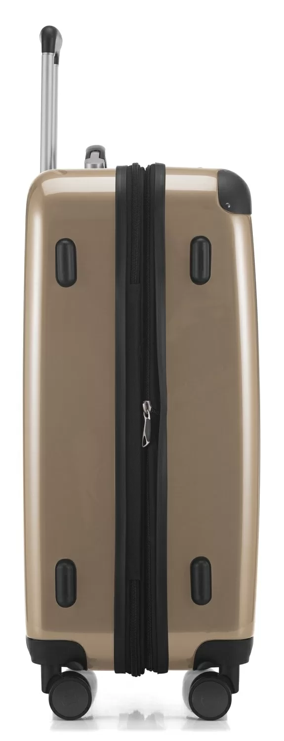 Alex - Koffer Hartschale M Glänzend Mit TSA In Champagner 5 Alex - Koffer Hartschale M Glänzend Mit TSA In Champagner – Bild 3
