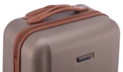 Wannsee - Handgepäck Hartschale Mit TSA In Champagner-Braun -Gepäck Discounter compressed articleImages2 O b oben hauptstadtkoffer wannsee handgepaeck trolley spinner champagner size S