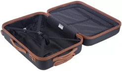 Wannsee - Handgepäck Hartschale Mit TSA In Dunkelblau -Gepäck Discounter compressed articleImages2 O f offen liegend hauptstadtkoffer wannsee handgepaeck trolley spinner dunkelblau size S