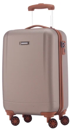 Wannsee - Handgepäck Hartschale Mit TSA In Champagner-Braun