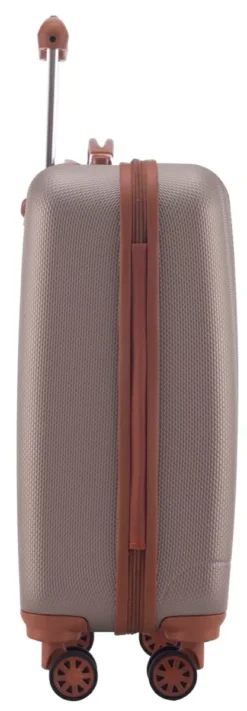 Wannsee - Handgepäck Hartschale Mit TSA In Champagner-Braun -Gepäck Discounter compressed articleImages2 S e seite2 hauptstadtkoffer wannsee handgepaeck trolley spinner champagner size S
