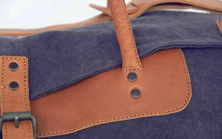 Reisetasche XL In Blau/Braun 7 Reisetasche XL In Blau/Braun – Bild 5