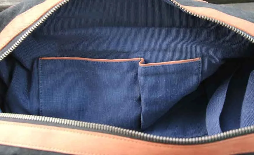 Reisetasche Mittel In Schwarz/Hellbraun 4 Reisetasche Mittel In Schwarz/Hellbraun – Bild 2