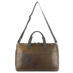 Don Paolo Reisetasche Braun -Gepäck Discounter compressed strap7